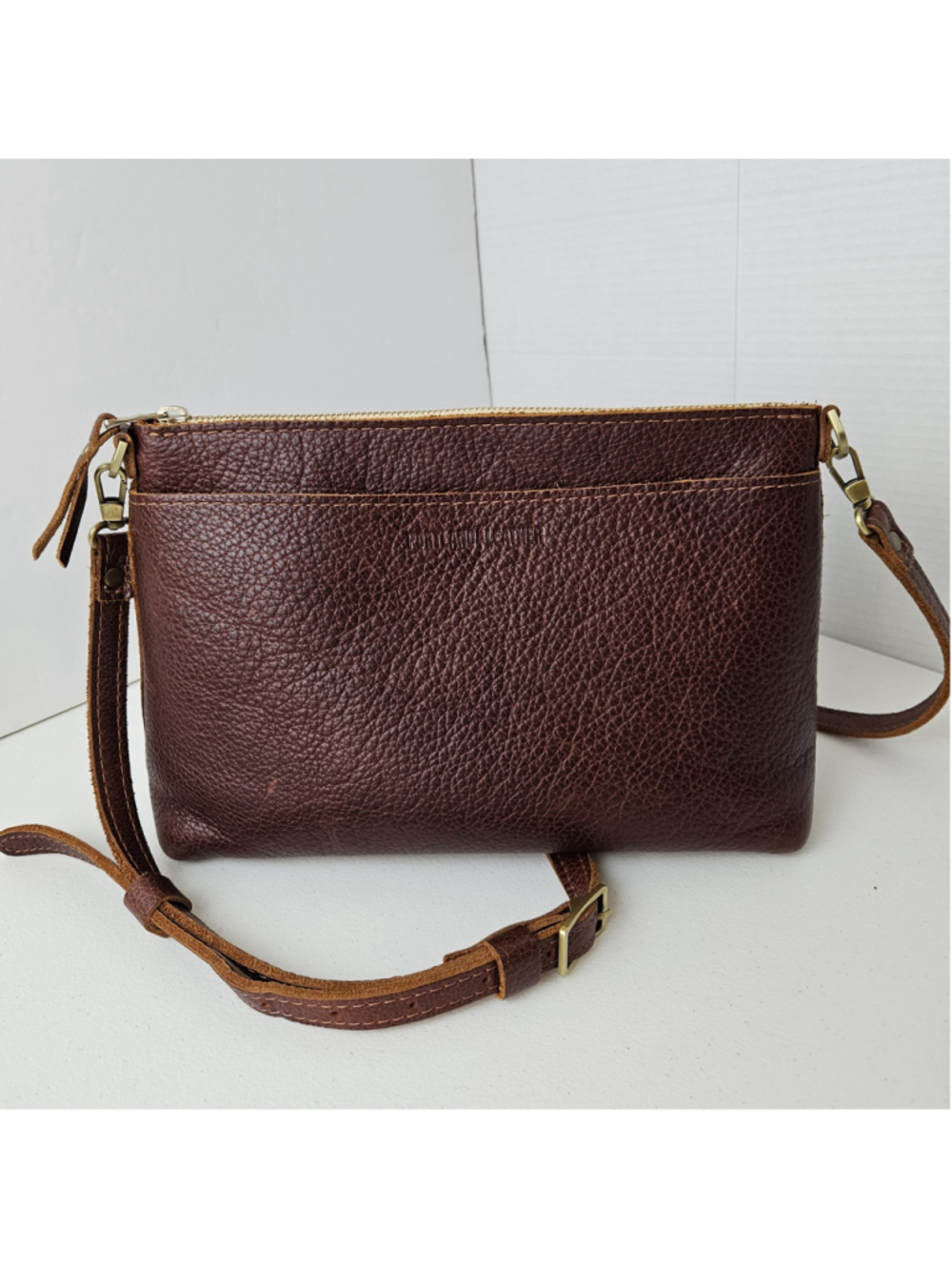 Portland Leather Poppy Large Crossbody Bag Nutmeg - Picture 5 of 14